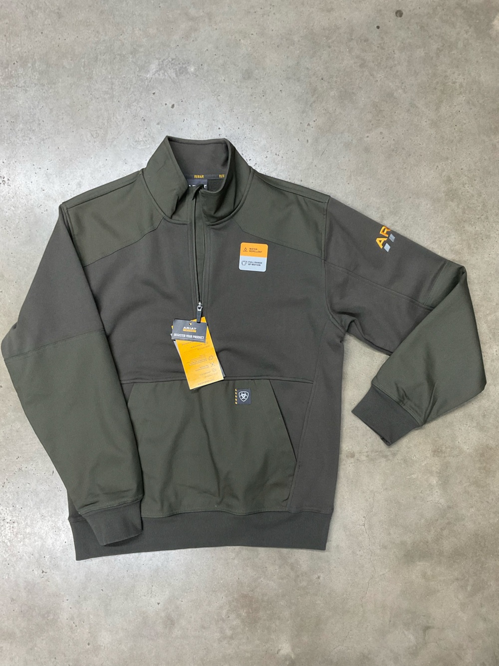 Ariat Olive Green Lightweight Quarter-Zip Shirt Jacket